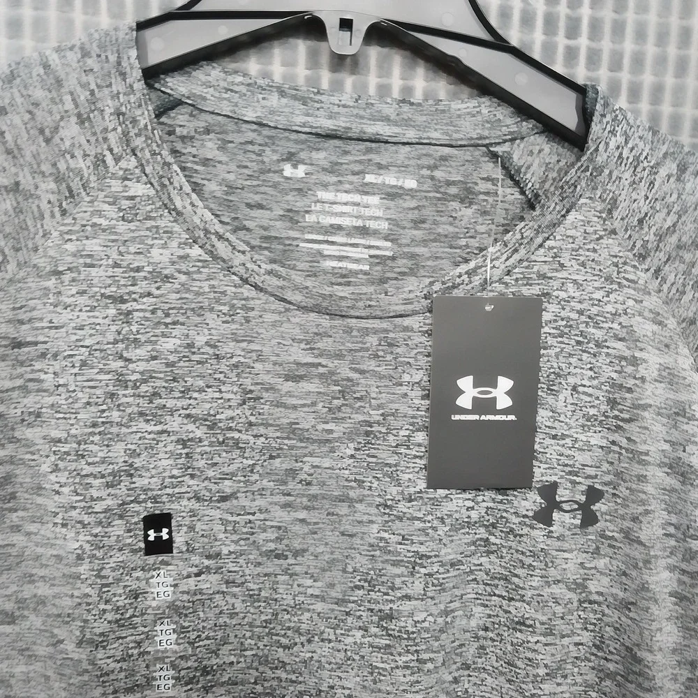 Under Armour Mens T-Shirt UA Tech HeatGear Loose Fit XL Gray 1326413-002